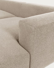 Load image into Gallery viewer, Blok 3-seater beige chenille right chaise longue sofa 300cm FSC Mix Credit - image 8