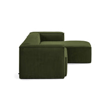Load image into Gallery viewer, Blok 3-seater right chaise longue sofa in green thick corduroy 300cm FSC Mix Credit - image 4