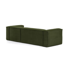 Load image into Gallery viewer, Blok 3-seater right chaise longue sofa in green thick corduroy 300cm FSC Mix Credit - image 5