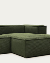 Load image into Gallery viewer, Blok 3-seater right chaise longue sofa in green thick corduroy 300cm FSC Mix Credit - image 8