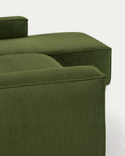 Load image into Gallery viewer, Blok 3-seater right chaise longue sofa in green thick corduroy 300cm FSC Mix Credit - image 9