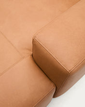 Load image into Gallery viewer, Blok brown leather 3-seater sofa, right chaise longue 300 cm - image 3