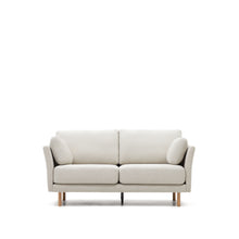 Load image into Gallery viewer, Gilma 2 seater sofa in chenille pearl with natural wood finish legs, 170 cm