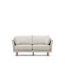 Load image into Gallery viewer, Gilma 2 seater sofa in chenille pearl with natural wood finish legs, 170 cm - image 2