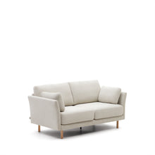 Load image into Gallery viewer, Gilma 2 seater sofa in chenille pearl with natural wood finish legs, 170 cm - image 3