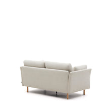 Load image into Gallery viewer, Gilma 2 seater sofa in chenille pearl with natural wood finish legs, 170 cm - image 8