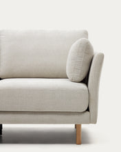 Load image into Gallery viewer, Gilma 2 seater sofa in chenille pearl with natural wood finish legs, 170 cm - image 10
