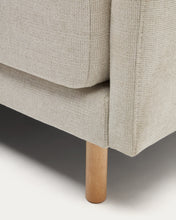 Load image into Gallery viewer, Gilma 2 seater sofa in chenille pearl with natural wood finish legs, 170 cm - image 14