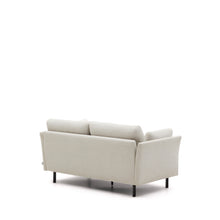 Load image into Gallery viewer, Gilma 2 seater sofa in chenille pearl with painted black finish legs, 170 cm - image 7