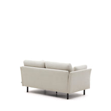 Load image into Gallery viewer, Gilma 2 seater sofa in chenille pearl with painted black finish legs, 170 cm - image 8