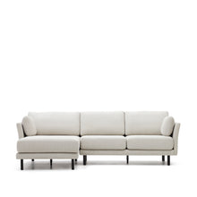 Load image into Gallery viewer, Gilma 3 seater sofa w/ right/left-hand chaise longue, chenille pearl with black legs, 260 cm - image 2