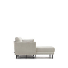 Load image into Gallery viewer, Gilma 3 seater sofa w/ right/left-hand chaise longue, chenille pearl with black legs, 260 cm - image 7