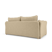 Load image into Gallery viewer, Tanit sofa bed in beige with natural finish solid beech wood legs, 210 cm FSC Mix Credit - image 9