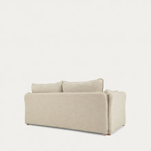 Load image into Gallery viewer, Tanit sofa bed in white with natural finish solid beech wood legs, 210 cm FSC Mix Credit - image 10
