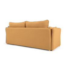 Load image into Gallery viewer, Tanit sofa bed in mustard with natural finish solid beech wood legs, 210 cm FSC Mix Credit - image 9