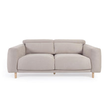Load image into Gallery viewer, Singa 3 seater sofa with reclining headrest and extendable seat in beige 215 cm FSC Mix Credit