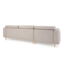 Load image into Gallery viewer, Singa 3 seater sofa with left-hand chaise longue, reclining headrest and extendable seat in beige 296 cm FSC Mix Credit - image 4