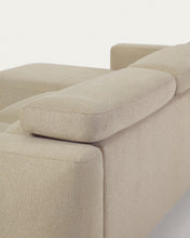 Load image into Gallery viewer, Singa 3 seater sofa with left-hand chaise longue, reclining headrest and extendable seat in beige 296 cm FSC Mix Credit - image 12