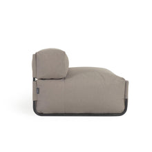 Load image into Gallery viewer, Square modular 100% outdoor sofa pouffe w/ backrest, green with black aluminium, 101x101cm - image 2