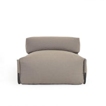 Load image into Gallery viewer, Square modular 100% outdoor sofa pouffe w/ backrest, green with black aluminium, 101x101cm - image 5