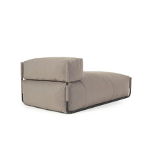 Load image into Gallery viewer, Square chaise longue pouffe with backrest in green with black aluminium, 165 x 101 cm - image 3