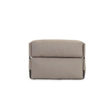 Load image into Gallery viewer, Square chaise longue pouffe with backrest in green with black aluminium, 165 x 101 cm - image 4