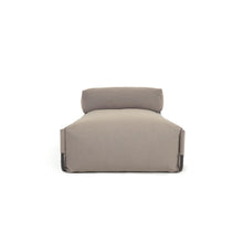 Load image into Gallery viewer, Square chaise longue pouffe with backrest in green with black aluminium, 165 x 101 cm - image 5