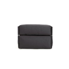Load image into Gallery viewer, Square chaise longue pouffe with backrest in dark grey with black aluminium, 165 x 101 cm - image 4
