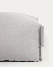 Load image into Gallery viewer, Square modular 100% outdoor sofa pouffe in light grey with white aluminium, 101 x 101 cm - image 8