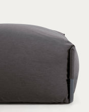Load image into Gallery viewer, Square modular 100% outdoor sofa pouffe in dark grey with black aluminium, 101 x 101 cm - image 5