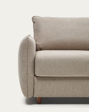 Load image into Gallery viewer, Carlota beige 2-seater sofa bed with solid beech wood legs 185cm FSC Mix Credit - image 9