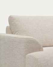 Load image into Gallery viewer, Karin beige 3-seater sofa with solid beech wood legs in walnut-tone finish 231 cm - image 3