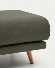 Load image into Gallery viewer, Karin footrest in beige chenille with solid beech wood legs 90 x 70cm - image 5
