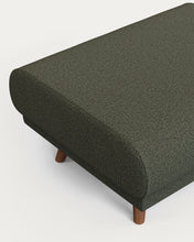 Load image into Gallery viewer, Karin footrest in beige chenille with solid beech wood legs 90 x 70cm - image 6