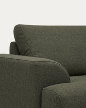 Load image into Gallery viewer, Karin 2-seater sofa in dark green chenille with solid beech wood legs in natural colour finish 210 cm - image 4