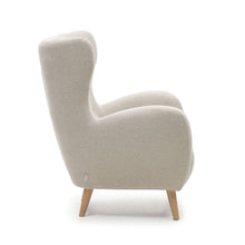 Load image into Gallery viewer, Patio beige armchair with solid beech wood legs FSC Mix Credit - image 3