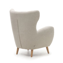 Load image into Gallery viewer, Patio beige armchair with solid beech wood legs FSC Mix Credit - image 5