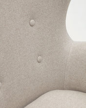 Load image into Gallery viewer, Patio beige armchair with solid beech wood legs FSC Mix Credit - image 11