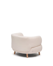 Load image into Gallery viewer, Luisa armchair in ecru boucle with solid beech wood legs 90 cm - image 4