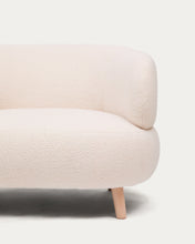 Load image into Gallery viewer, Luisa armchair in ecru boucle with solid beech wood legs 90 cm - image 7