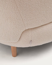 Load image into Gallery viewer, Luisa armchair in ecru boucle with solid beech wood legs 90 cm - image 9