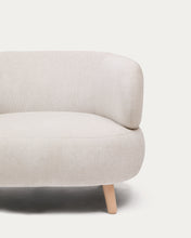 Load image into Gallery viewer, Luisa armchair in chenille pearl with solid beech wood legs 90 cm - image 8