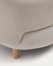 Load image into Gallery viewer, Luisa armchair in chenille pearl with solid beech wood legs 90 cm - image 9