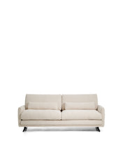 Load image into Gallery viewer, Veliro beige chenille 2-seater sofa with black steel legs 210cm FSC Mix Credit