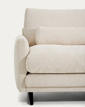Load image into Gallery viewer, Veliro beige chenille 2-seater sofa with black steel legs 210cm FSC Mix Credit - image 7