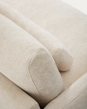 Load image into Gallery viewer, Veliro beige chenille 2-seater sofa with black steel legs 210cm FSC Mix Credit - image 10