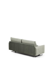 Load image into Gallery viewer, Veliro green velvet 2-seater sofa with steel legs in black finish 210cm FSC Mix Credit - image 4