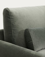 Load image into Gallery viewer, Veliro green velvet 2-seater sofa with steel legs in black finish 210cm FSC Mix Credit - image 8