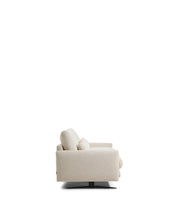 Load image into Gallery viewer, Veliro beige chenille 3-seater sofa with black steel legs 240cm FSC Mix Credit - image 3