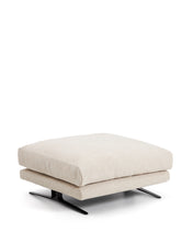 Load image into Gallery viewer, Veliro beige chenille footrest with black steel legs 85 x 90cm FSC Mix Credit - image 2